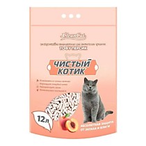 Чистый котик ТОФУ комкующийся ПЕРСИК 12л