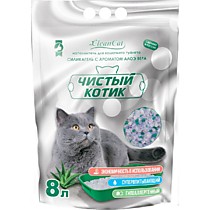 Чистый котик 8л силикагелевый АЛОЭ ВЕРА 1/4