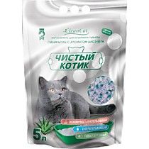 Чистый котик 5л силикагелевый АЛОЭ ВЕРА 1/6
